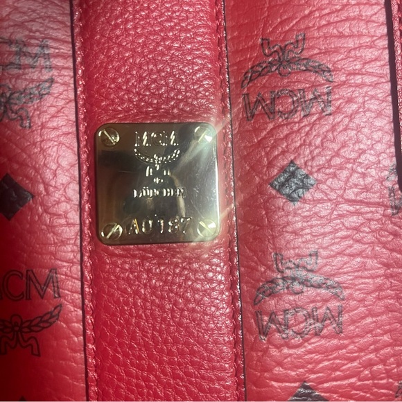 EUC Red MCM Tote and Pouch Bundle - Picture 7 of 11